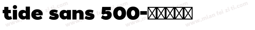 tide sans 500字体转换